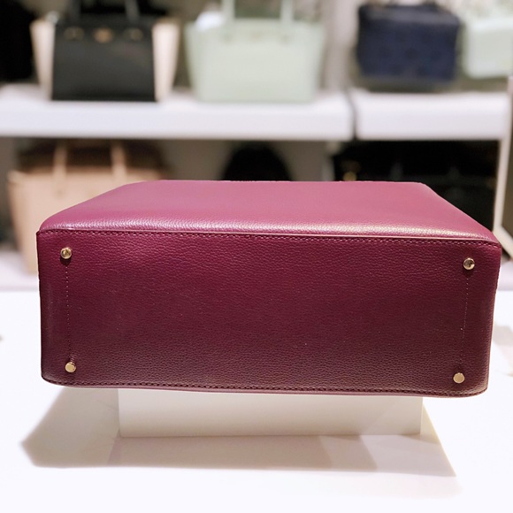 Kate Spade Eva Medium Satchel Deep Plum - Picture 2 of 5